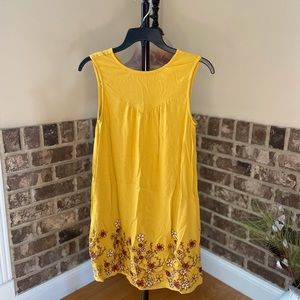 francesca’s mustard yellow sleeveless dress